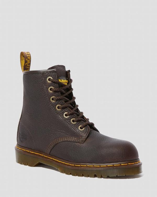 Dr Martens Dámské Pracovní Boty Icon 7b10 Steel Toe Hnědé, CZ-057294